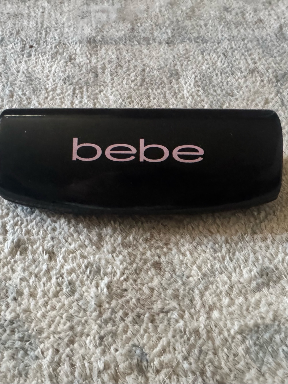 Y2K bebe Black Sunglasses Case with Baby Pink Logo